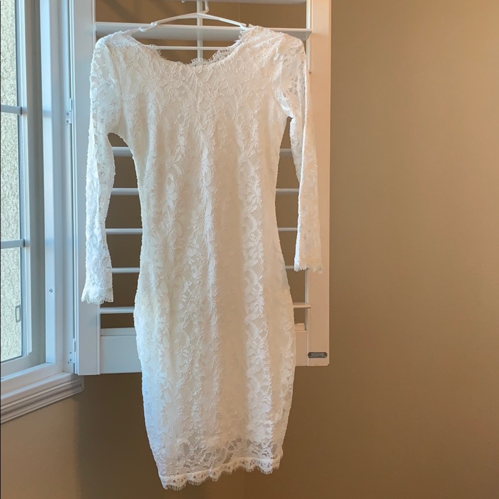 White lace dress
